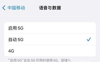 苹果15选择4G网络
