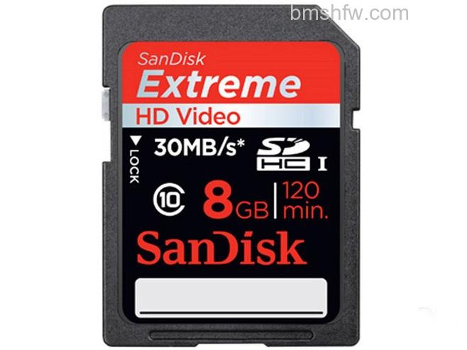 闪迪至尊极速(Extreme HD Video SDHC)卡 8G