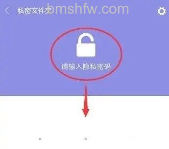 输入密码查看私密文件
