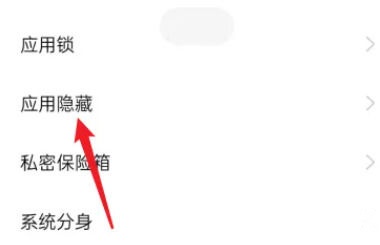 应用隐藏