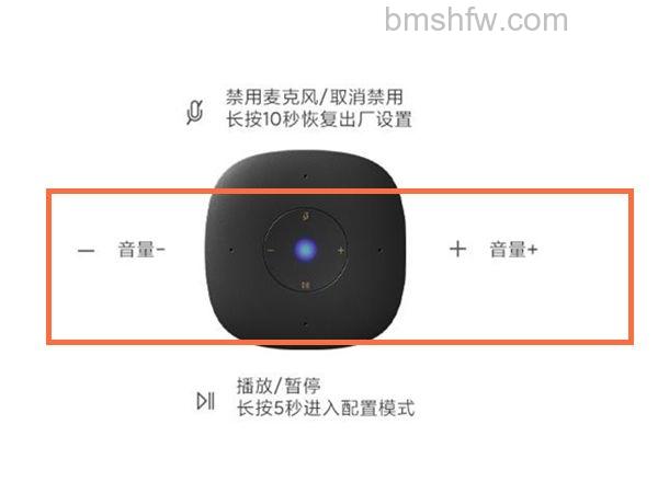 小爱音箱顶部音量加减按键