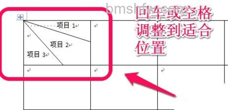 Word2010怎么绘制斜线表头9 Word2010怎么绘制斜线表头9