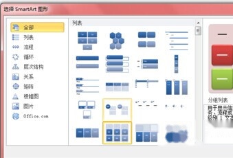 Word2010如何插入SmartArt图形4 Word2010如何插入SmartArt图形4