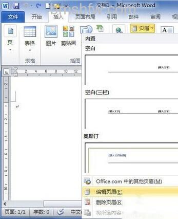 Word2010将图片插入到页眉或页脚3
