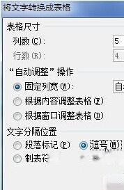 Word2010中怎样将文字转换成表格7 Word2010中怎样将文字转换成表格7
