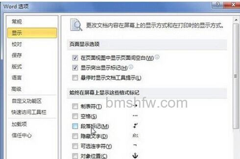 Word2010如何显示或隐藏段落标记4 Word2010如何显示或隐藏段落标记4