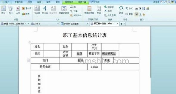 如何利用Word规范化填写表格4 如何利用Word规范化填写表格4