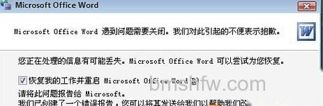 Word出现错误报告怎么办1
