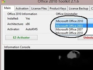 Microsoft Office 2010激活界面