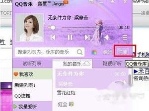 点击乐库 QQ音乐乐库界面