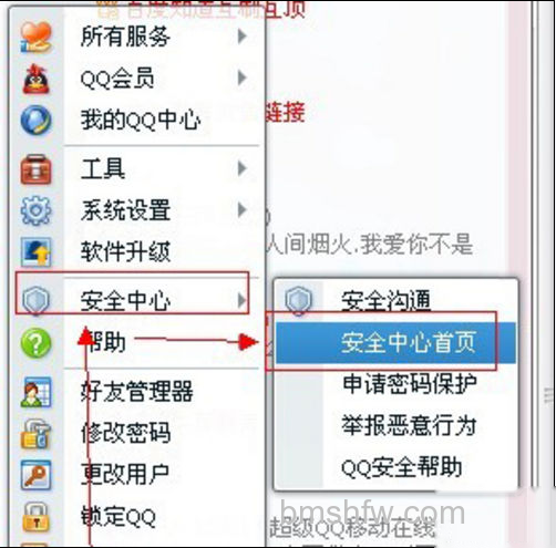 进入安全中心首页