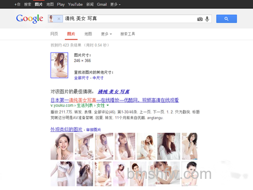 谷歌以图搜图搜索结果