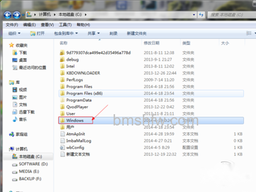 打开hosts文件位置双击打开“C盘”