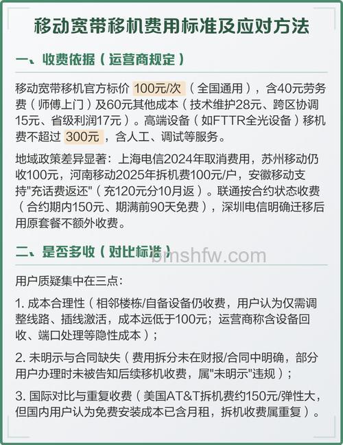 移动宽带转移需要收费吗