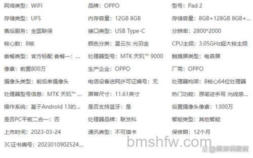 OPPO Pad 2参数是多少？OPPO Pad 2参数介绍详解