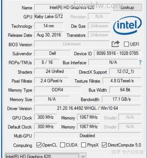 Intel HD Graphics 620核显怎么样？性能解析与游戏表现