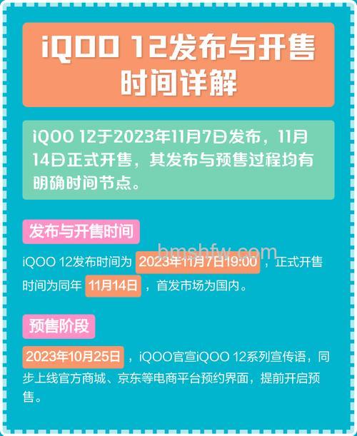 iQOO 12什么时候开售?开售时间详解