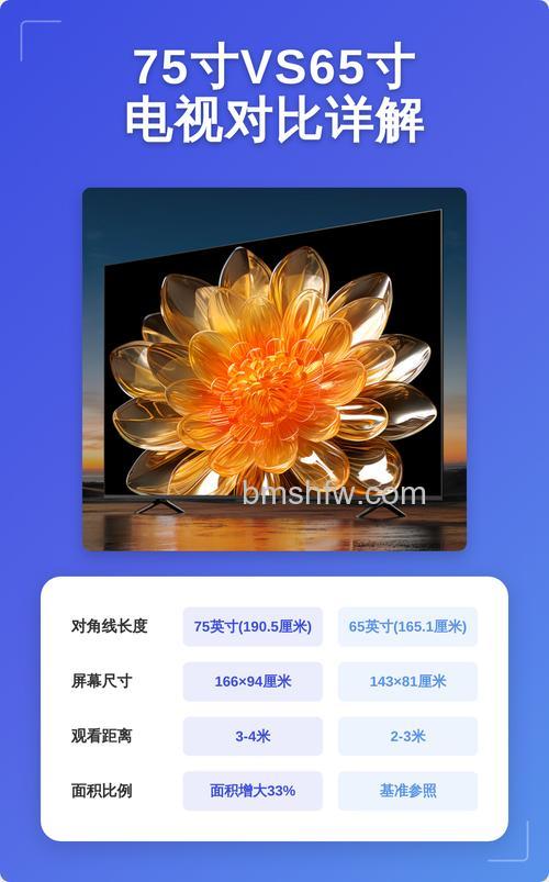 电视65寸和75寸有什么差别?详细区别对比