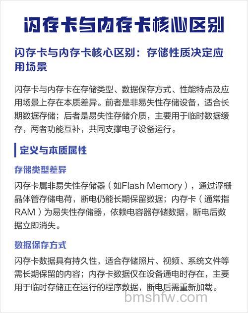 闪存卡和内存卡有什么区别？闪存卡和内存卡区别汇总【详细介绍】