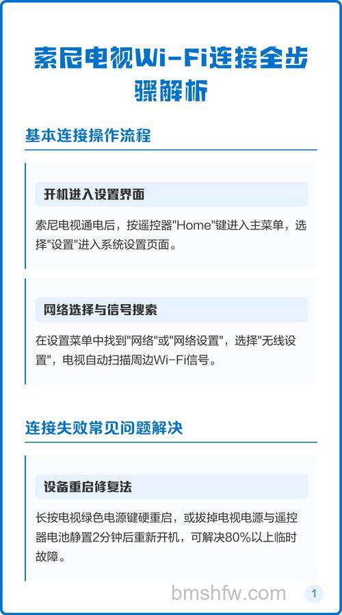 索尼电视怎么连接WiFi？详细方法步骤【教程】