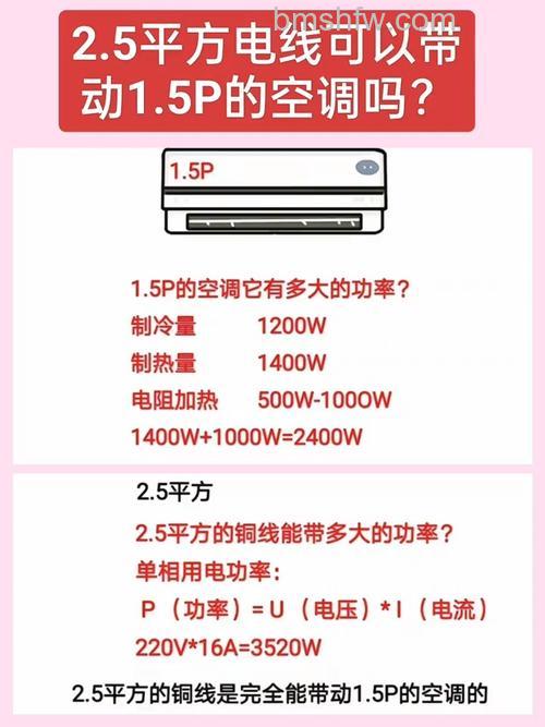 2.5平方铜线能否带动1.5匹空调制热?关键因素分析