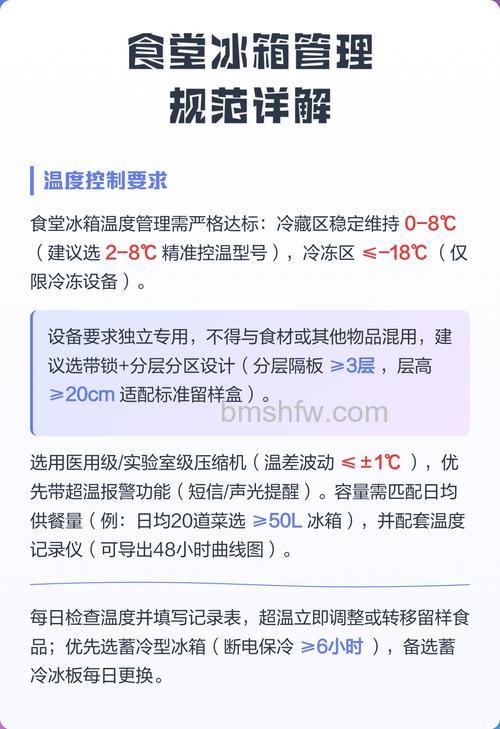 食堂冷藏温度要求是多少?各类食品温度建议详解