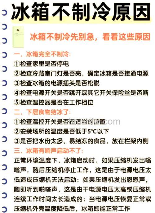 冰箱冷藏不制冷怎么办?原因与解决方法详解