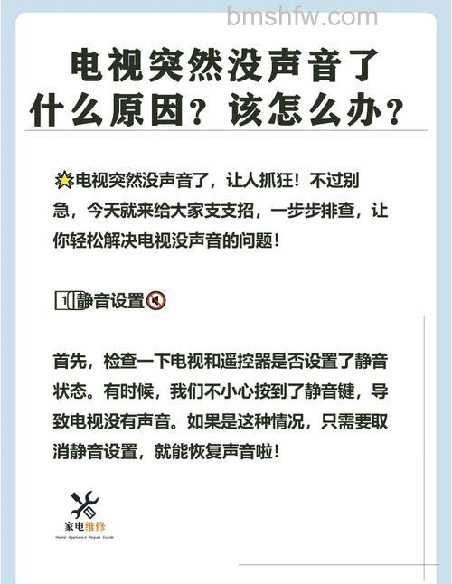 电视机没有声音怎么回事？常见原因与解决方法