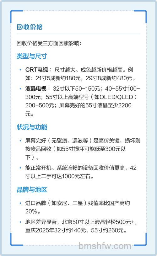 电视机回收的好处及价格【详解】废旧电视机怎么处理