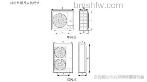 家用中央空调室外机尺寸规格全面说明