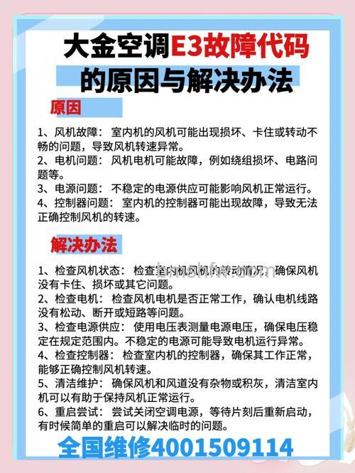 美的空调E3故障原因分析与解决方案【详解】