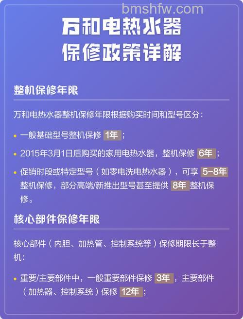 万和热水器是终身保修吗?万和热水器保修期限及政策详解