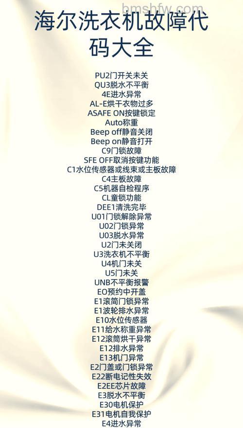 海尔洗衣机end和und交替闪烁故障含义与解决方法