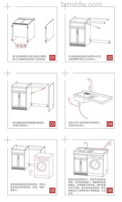 阳台洗衣池洗衣机一体柜尺寸怎么选择?安装方法详解