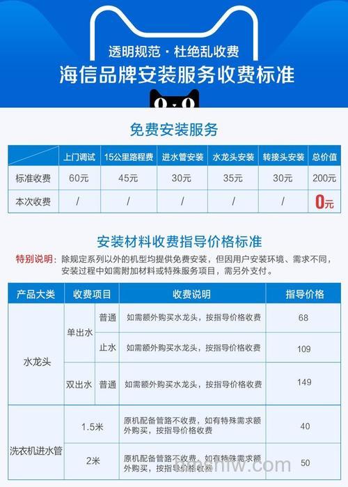海信洗衣机售后安装收费标准是多少?介绍【详解】