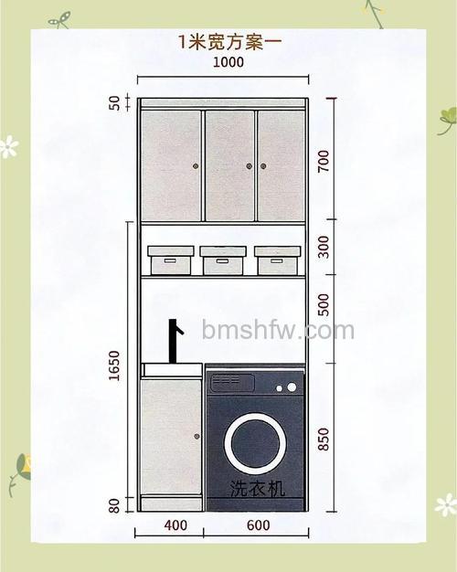 阳台洗衣机柜尺寸与选购指南:标准尺寸及建议详解
