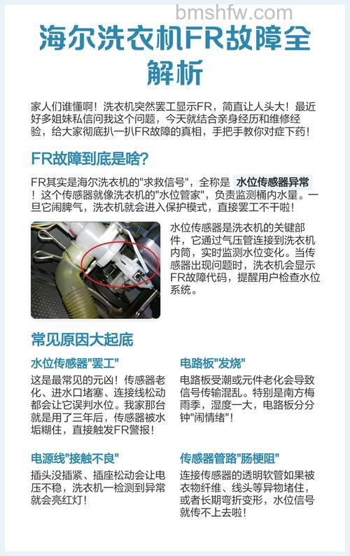 洗衣机故障代码FR怎么回事?原因及解决方法详解