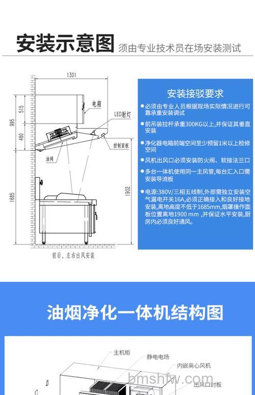 厨房环保油烟净化器选购指南:净化效率与安装要点