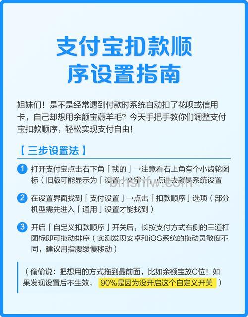支付宝怎么设置扣款顺序 支付宝设置扣款顺序方法【教程】
