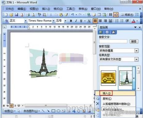 Word2010怎样用剪贴画作为水印