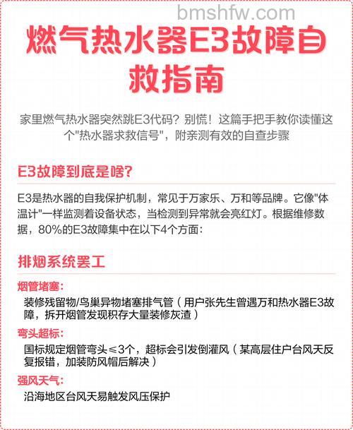 燃气热水器E3故障码含义是什么？解决方法【详解】