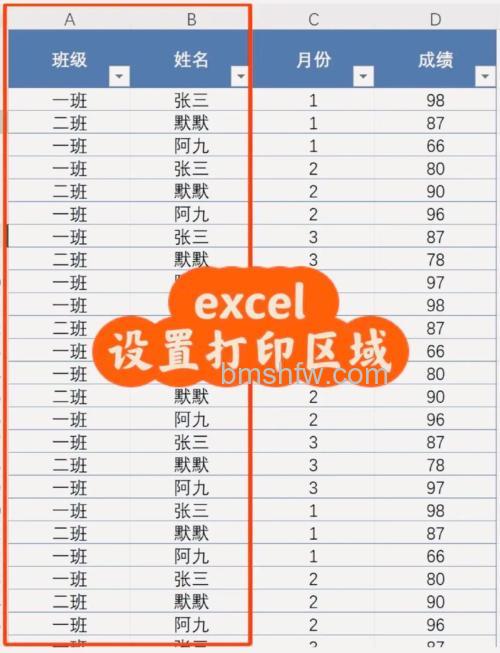 怎么在Excel中设置打印区域:Excel2010与2003设置方法