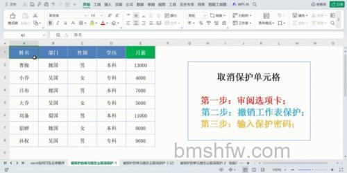Excel表格如何保护部分单元格:方法详解