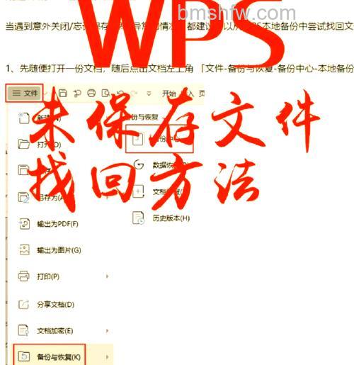WPS无故退出怎么找回文档:完整恢复方法