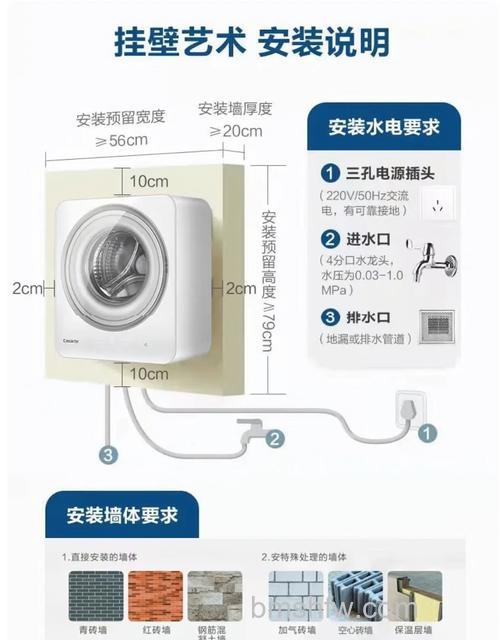 挂壁式洗衣机好用吗？怎样安装？详解优缺点与安装要求