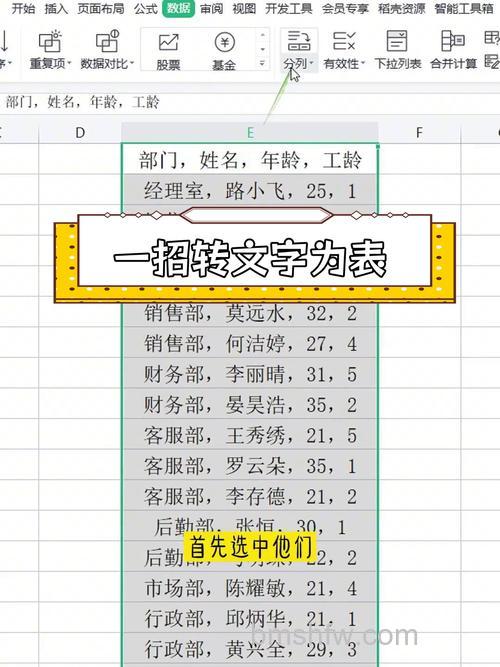 wps2016文本如何快速转换成表格 WPS2016文本快速转换成表格的方法