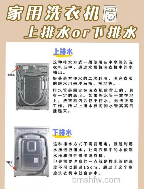 洗衣机上排水和下排水区别及上排水安装详解