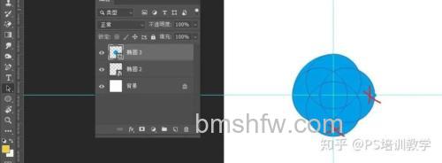 Photoshop路径工具怎么绘制曲面四分环的LOGO图标