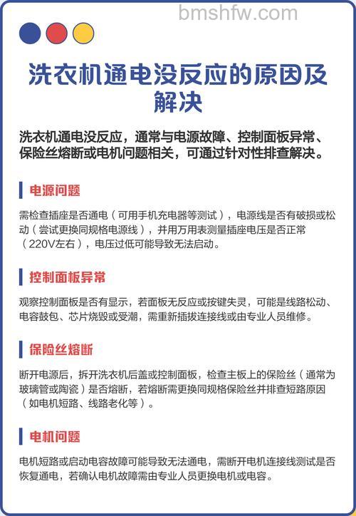 洗衣机通电后没反应怎么办？详细解决方法分享