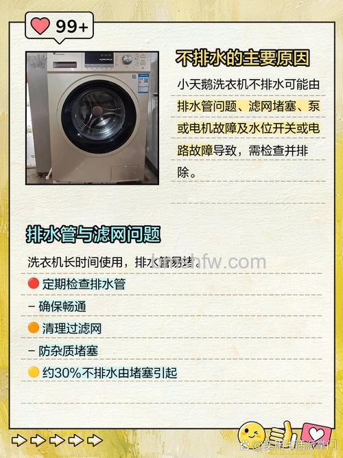 小天鹅洗衣机不排水的原因有哪些?全面排查指南